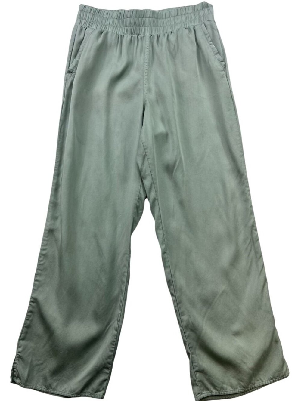 Clavin Klein Jeans Women's Casual Wide Leg Pants Size M Pistachio Green Solid